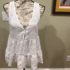 White eyelet tank from American Eagle
